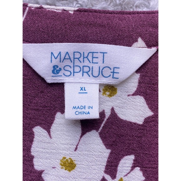 Market & Spruce Blouse Womens Extra Large Bloomcore Cottagecore Flowy AOP - Picture 4 of 8